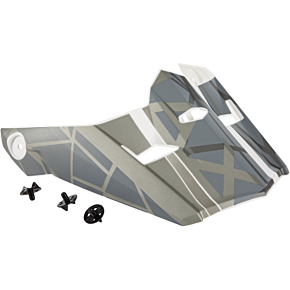 GMAX Visor W/screws Mega Mx-46 Matte White/silver Md-2x
