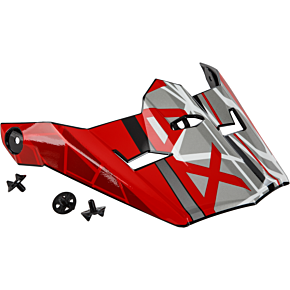 GMAX Visor W/screws Mega Mx-46y Black/red/white Ys-yl