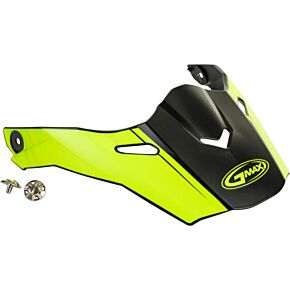 GMAX Visor W/screws Raley Matte Black/hi-vis At-21