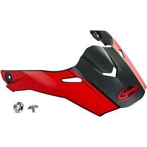 GMAX Visor W/screws Raley Matte Grey/red At-21/y