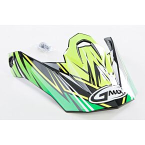 GMAX Visor W/screws Raz Mx-86 Green/hi-vis Yellow