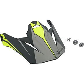 GMAX Visor W/screws Revoke Mx-86 Matte Grey/hi-vis Yellow