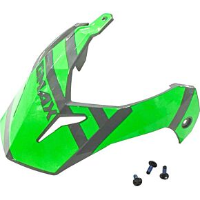 GMAX Visor W/screws Trapper Grey/neon Green Gm-11s
