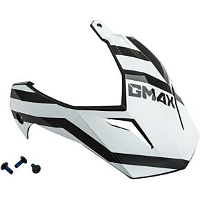 GMAX Visor W/screws Trapper Matte Black/red/white Gm-11s
