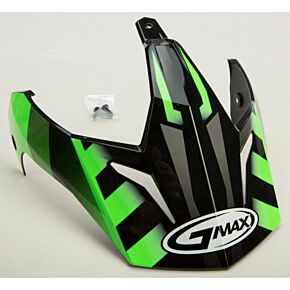 GMAX Visor W/screws Trekka Gm-11 Black/hi-vis Green