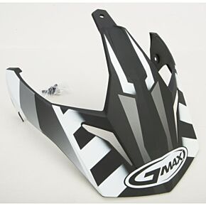 GMAX Visor W/screws Trekka Gm-11 Matte Black/white
