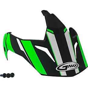 GMAX Visor W/screws Vertical Gm-11 Black/hi-vis Green