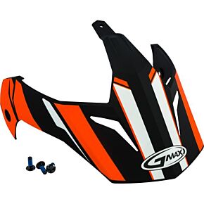 GMAX Visor W/screws Vertical Gm-11 Black/hi-vis Orange
