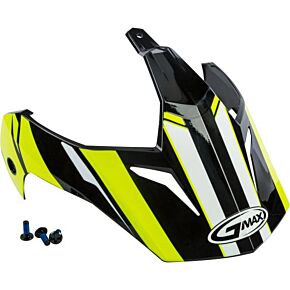 GMAX Visor W/screws Vertical Gm-11 Black/hi-vis Yellow