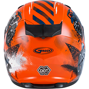 GMAX Youth Gm-49y Beasts Snow Helmet Orange/blue/grey Ym