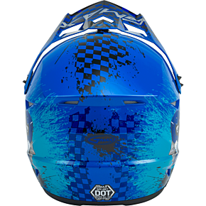GMAX Youth Mx-46y Off-road Anim8 Helmet Blue/silver/black Yl