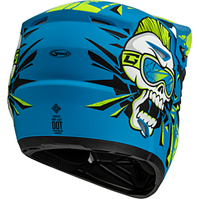 GMAX Youth Mx-46y Unstable Helmet Matte Blue/green Yl