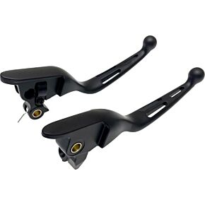 HARDDRIVE 3 Slot Lever Set Black Flt `21-up Cbl Clutch