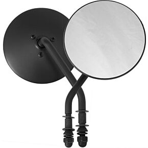 HARDDRIVE 4" Round Mirror Black Right Side