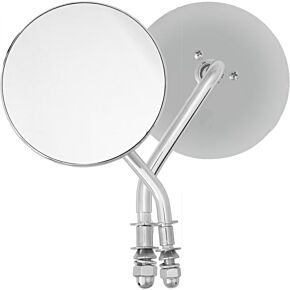 HARDDRIVE 4" Round Mirror Chrome Left Side