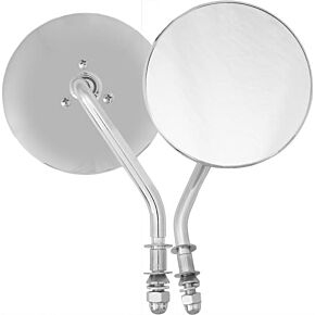 HARDDRIVE 4" Round Mirror Chrome Right Side