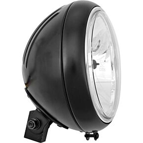 HARDDRIVE 7" Headlight 60/55w Grooved Shell Black