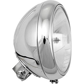 HARDDRIVE 7" Headlight 60/55w Grooved Shell Chrome