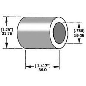 HARDDRIVE Axle Spacer Zinc 41591-90 3/4"x1.41"