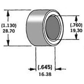 HARDDRIVE Axle Spacer Zinc 41594-73 3/4"x0.645"