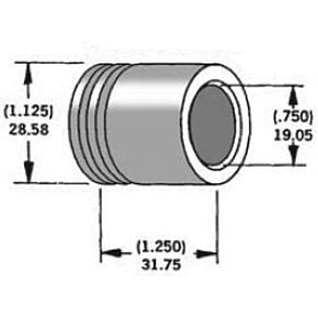 HARDDRIVE Axle Spacer Zinc 41595-86 3/4"x1.25"