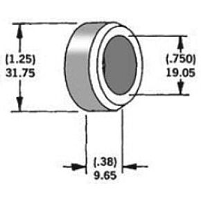 HARDDRIVE Axle Spacer Zinc 43358-83a 3/4"x0.38"