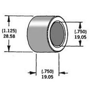 HARDDRIVE Axle Spacer Zinc 43654-86a 3/4"x0.75"