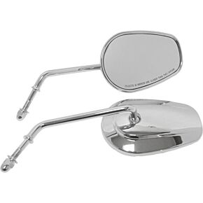 HARDDRIVE Chr Mirror Oe Style Tapered Long Stem Chrome