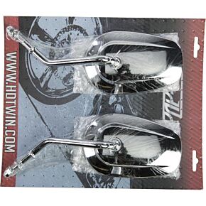 HARDDRIVE Chr Mirror Oe Style Tapered Short Stem Chrome