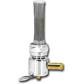 HARDDRIVE Chrome Round Petcock 22mm Bung