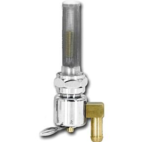 HARDDRIVE Chrome Round Petcock 22mm Bung