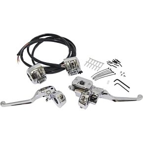 HARDDRIVE Comp H/bar Cntrls 9/16 M/cyl W/switches Chrome 96-06