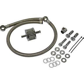 HARDDRIVE Crankcase Breather Hose Braid 93-16 Custom Applications
