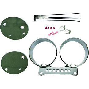 HARDDRIVE Dual Gauge Mount Bracket Kit Chrome