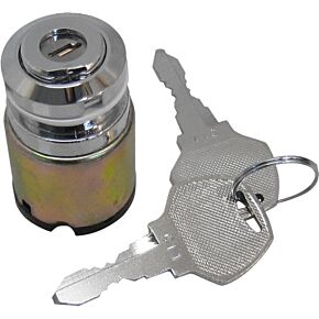 HARDDRIVE Flat Key Ignition Switch Chrome