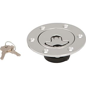 HARDDRIVE Flush Mount Gas Cap Chrome Non-vented `96-up