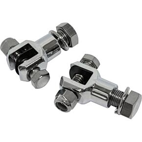 HARDDRIVE Footpeg Clevis Mounts Chrome 3/8"-24 Thread