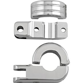 HARDDRIVE Footpeg Mount Clamps 1.25" Bar Chrome