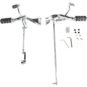 HARDDRIVE Forward Control Kit Xl 04-13 Chr W/rubber Band Pegs