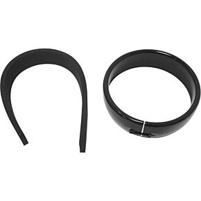 HARDDRIVE Frenched Headlight Trim Ring Black 5-3/4 Clamp Style