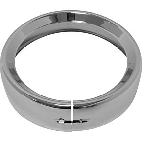 HARDDRIVE Frenched Headlight Trim Ring Chrome 7 Clamp Style