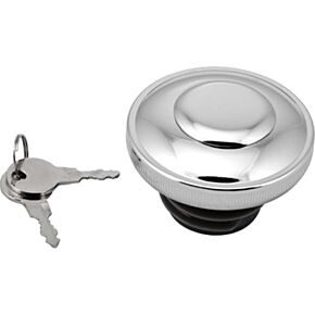 HARDDRIVE Gas Cap Screw-in W/lock&cover Non-vented Chrome 82-95