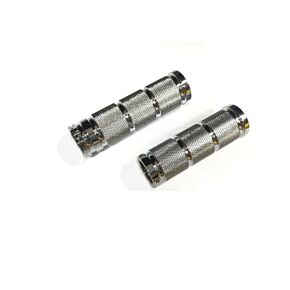 HARDDRIVE Grip Set Retro Chrome Dual Cable