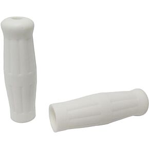 HARDDRIVE Grips Old School White W/o Throttle Sleeve