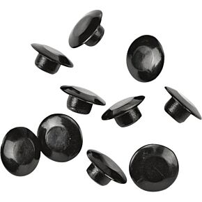 HARDDRIVE Handlebar Clamp Plug Caps Black 10/pk