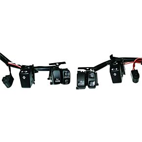 HARDDRIVE Hbar Switch Kit Blk/wht Lettrs Xl 07-13 Fx 07-11 Softail