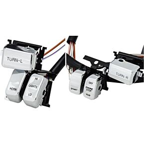 HARDDRIVE Hbar Switch Kit Chr/ Blk Lettr 1996-06 W/out Cruise Cntrl
