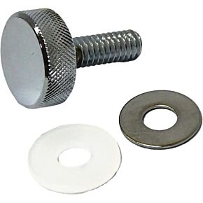HARDDRIVE Knurled Seat Knob 1/4-20 Chrome