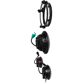 HARDDRIVE Led Headlight/passing Lamp Set Black