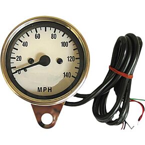 HARDDRIVE Mini Electronic Speedo White Faced Led Lights
